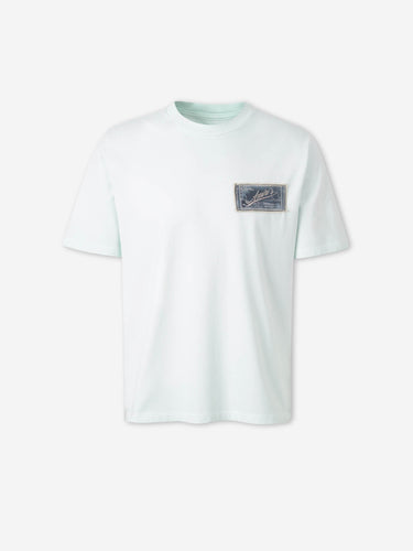 Amiri Hombre Barcelona Camiseta Logo Manga Corta color Verde Menta sku 553-004860 02 - Foto 1