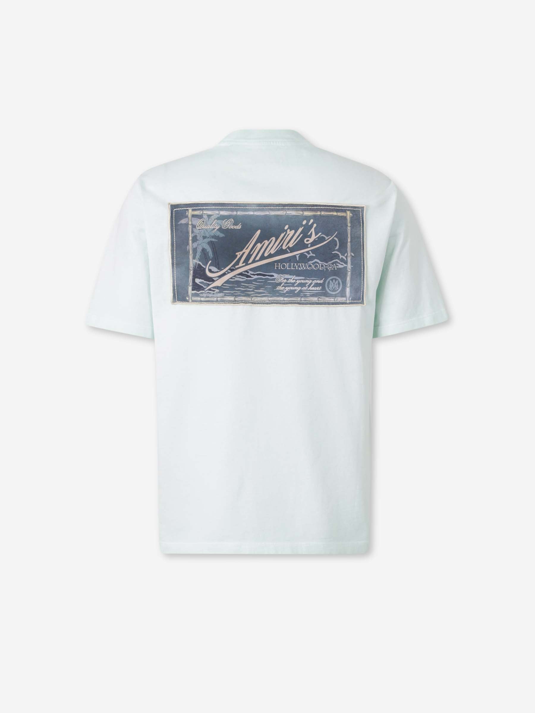 Amiri Hombre Barcelona Camiseta Logo Manga Corta color Verde Menta sku 553-004860 02 - Foto 2