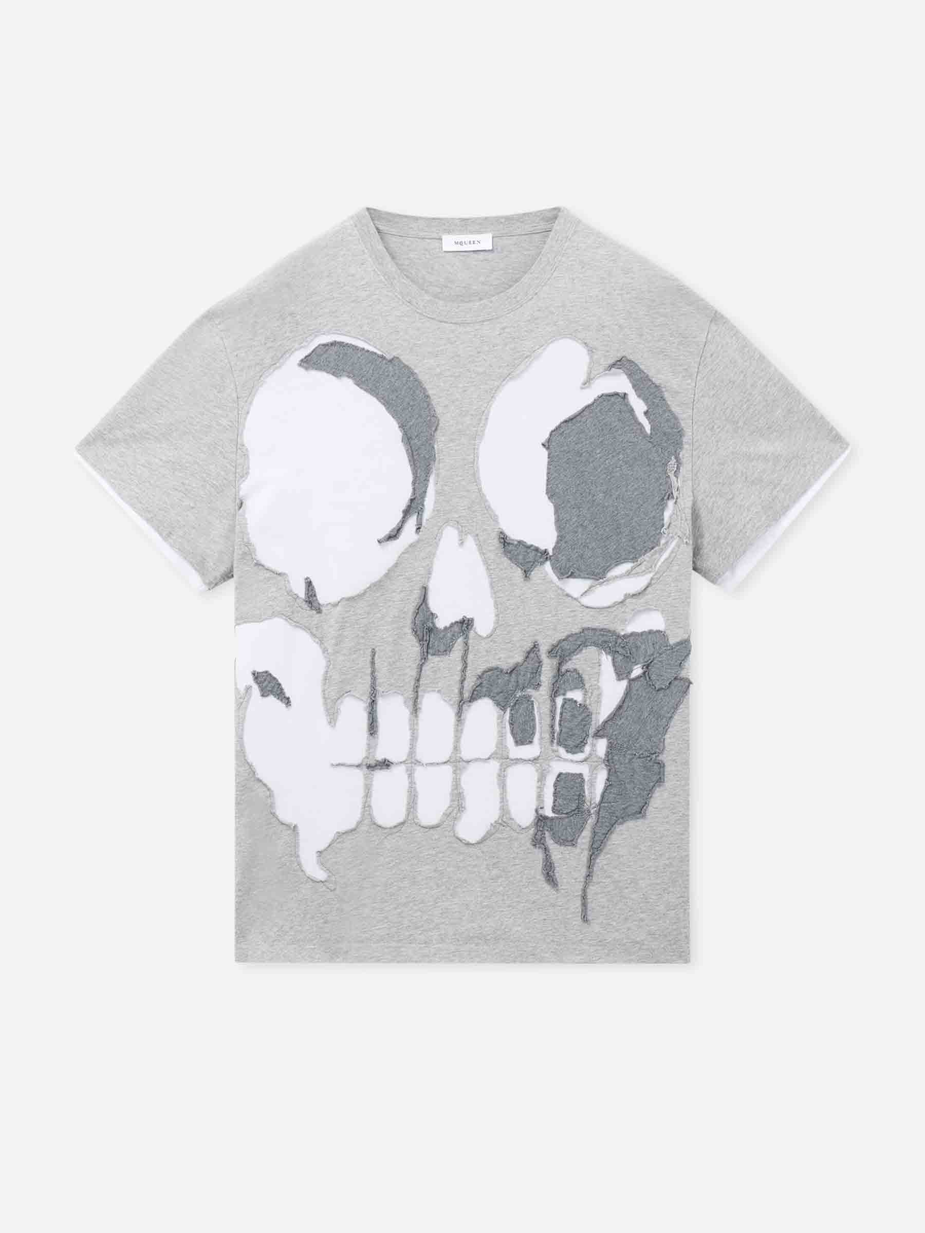 McQueen Hombre Barcelona Camiseta Aplique Calavera color Gris Claro sku 553-004865 01 - Foto 1