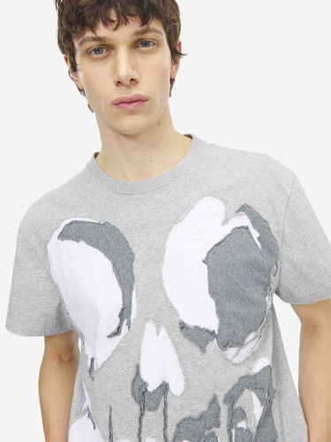 McQueen Hombre Barcelona Camiseta Aplique Calavera color Gris Claro sku 553-004865 01 - Foto 4