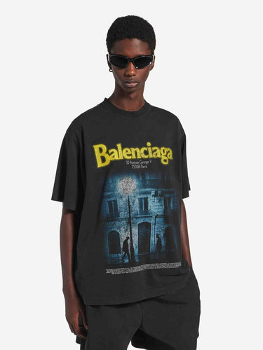 Balenciaga Hombre Barcelona Camiseta The Address color Negro sku 553-004870 01 - Foto 4