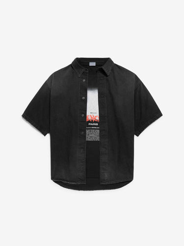 Balenciaga Hombre Barcelona Camisa Denim Capas color Negro sku 553-004872 01 - Foto 1