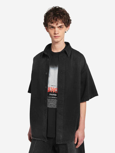 Balenciaga Hombre Barcelona Camisa Denim Capas color Negro sku 553-004872 01 - Foto 4