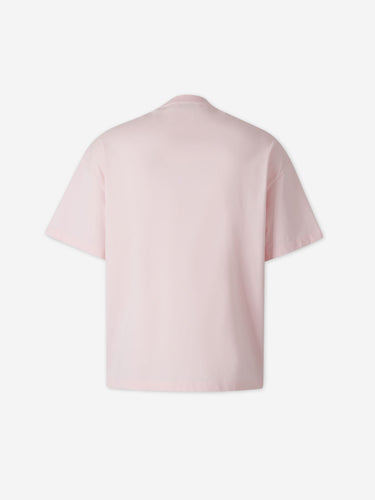 Jil Sander Hombre Barcelona Camiseta Logo Manga Corta color Rosa Palo sku 553-004876 02 - Foto 2