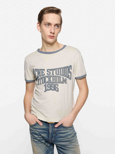 Acne Studios Hombre Barcelona Camiseta Logo color Marfil sku 553-004882 01 - Foto 2