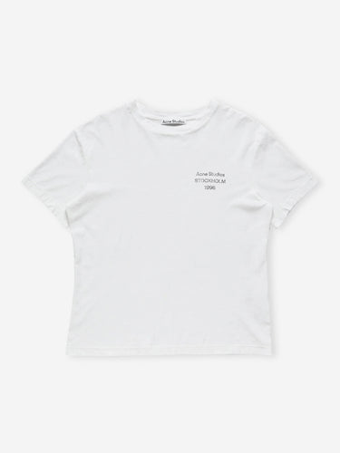 Acne Studios Hombre Barcelona Camiseta 1996 Logo color Blanco sku 553-004884 01 - Foto 1