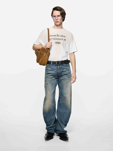 Acne Studios Hombre Barcelona Camiseta Estampado 1996 color Blanco sku 553-004887 01 - Foto 2