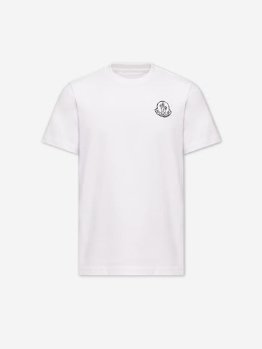Moncler Hombre Barcelona Camiseta Logo Algodón color Blanco sku 553-004900 01 - Foto 1