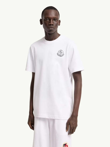 Moncler Hombre Barcelona Camiseta Logo Algodón color Blanco sku 553-004900 01 - Foto 2