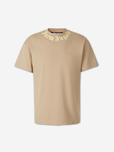Palm Angels Hombre Barcelona Camiseta Manga Corta Logo color Camel sku 553-004907 01 - Foto 1