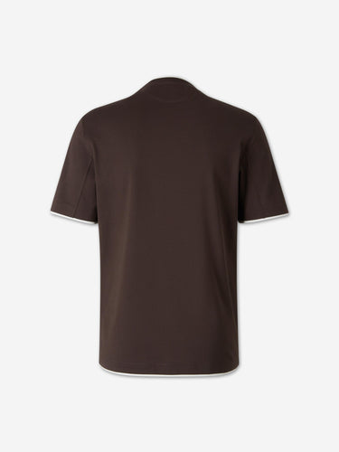 Brunello Cucinelli Hombre Barcelona Camiseta Manga Corta Capas color Marrón sku 553-004919 01 - Foto 2