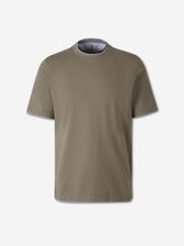 Brunello Cucinelli Hombre Barcelona Camiseta Manga Corta Capas color Verde Militar sku 553-004919 02 - Foto 1