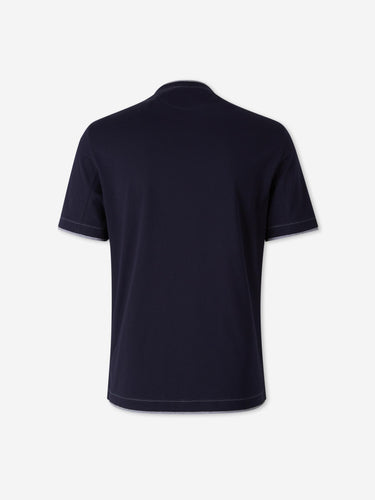 Brunello Cucinelli Hombre Barcelona Camiseta Cuello Redondo color Azul Marino sku 553-004920 02 - Foto 2