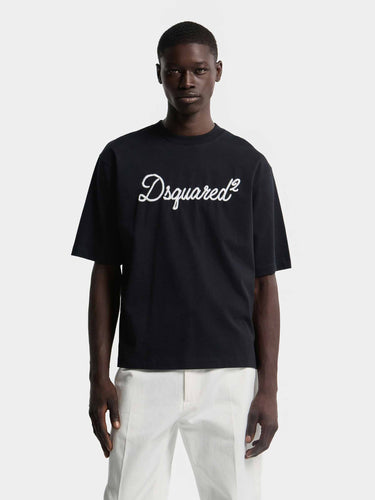 Dsquared2 Hombre Barcelona Camiseta Logo Bordado color Negro sku 553-004926 01 - Foto 2