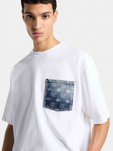 Dsquared2 Hombre Barcelona Camiseta Manga Corta Monograma color Blanco sku 553-004927 01 - Foto 4