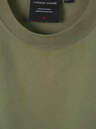 Canada Goose Hombre Barcelona Camiseta Lisa Algodón color Verde Militar sku 553-004976 03 - Foto 3
