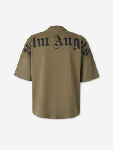 Palm Angels Hombre Barcelona Camiseta Logo Oversized color Verde Militar sku 553-005002 01 - Foto 2