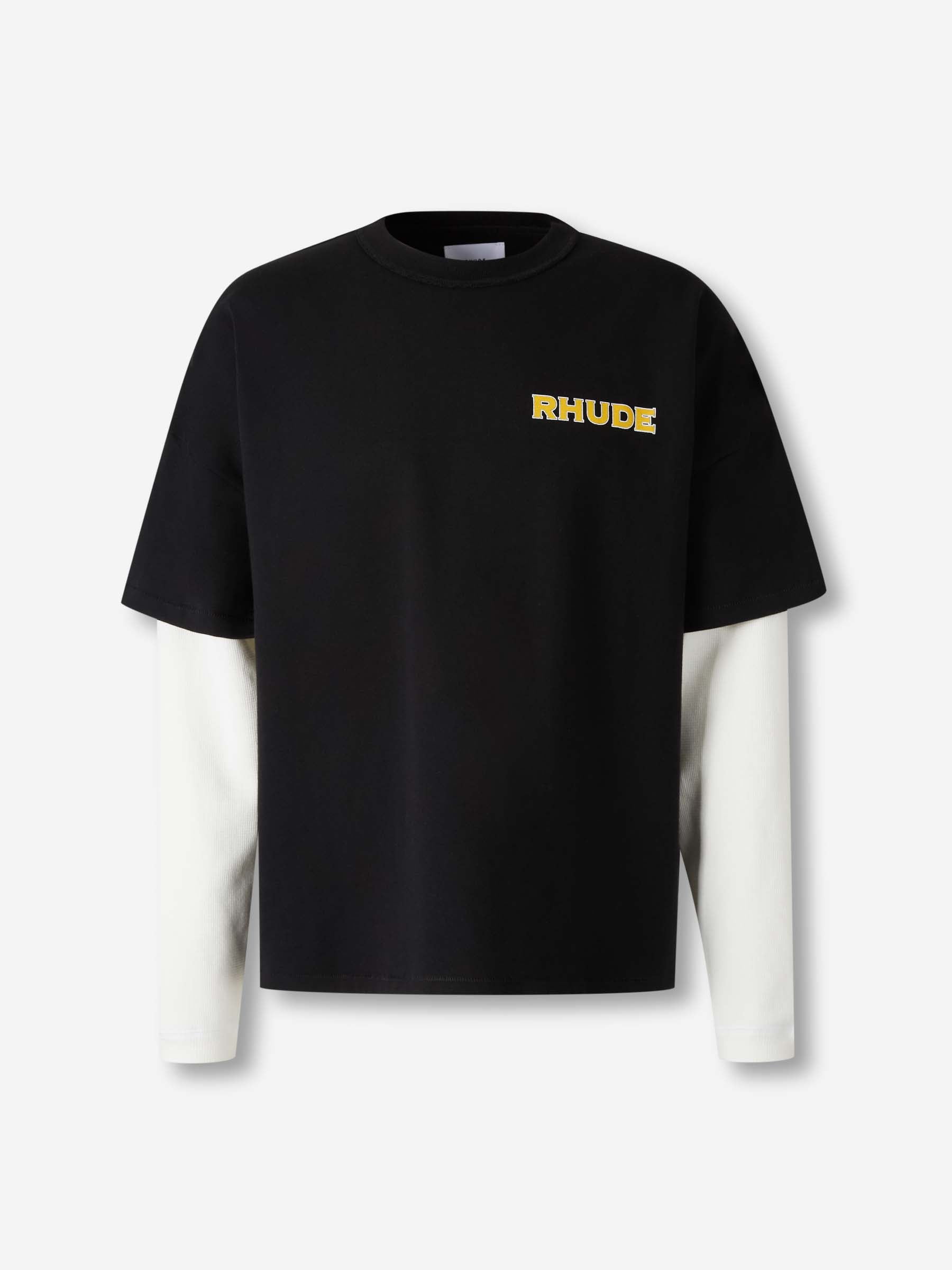 Rhude Hombre Barcelona Camiseta Doble Manga color Negro sku 554-000006 01 - Foto 1