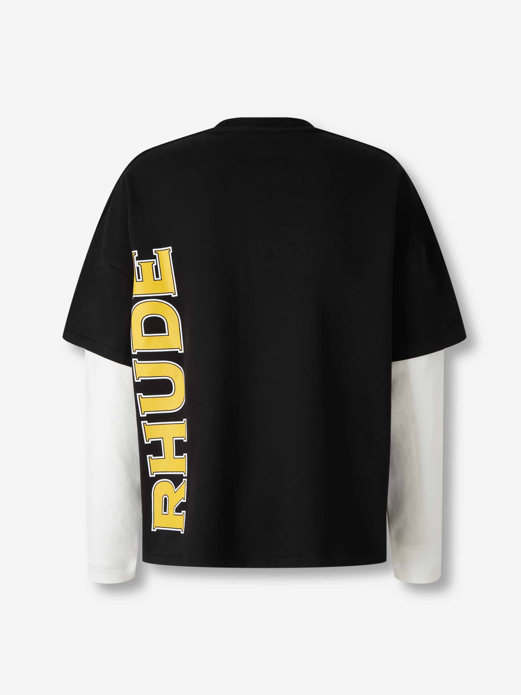 Rhude Hombre Barcelona Camiseta Doble Manga color Negro sku 554-000006 01 - Foto 2