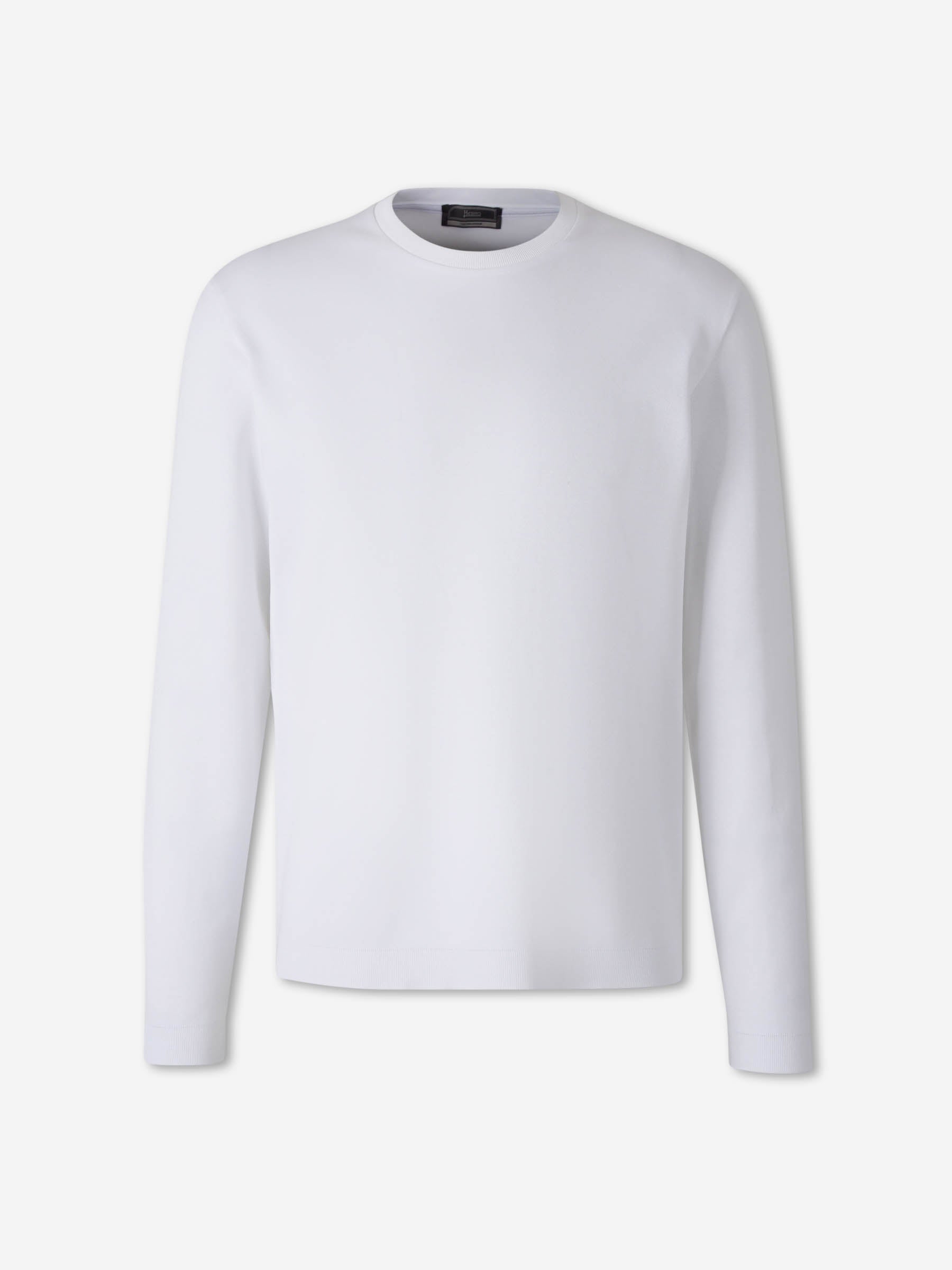 Herno Hombre Barcelona Jersey Fino de Cuello Redondo color Blanco sku 554-000018 01 - Foto 1