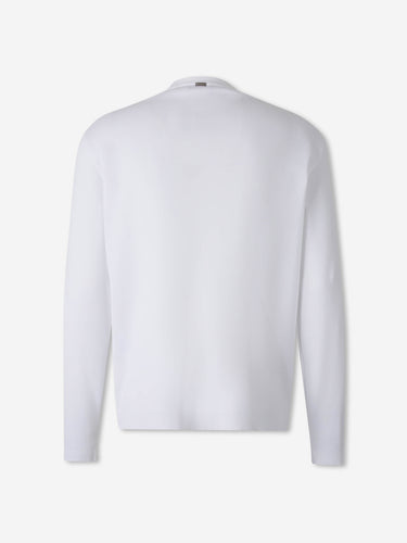 Herno Hombre Barcelona Jersey Fino de Cuello Redondo color Blanco sku 554-000018 01 - Foto 2