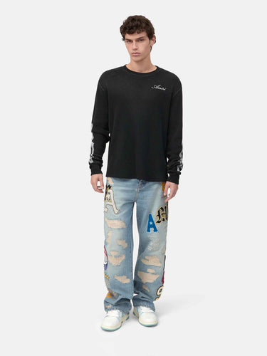 Amiri Hombre Barcelona Camiseta Manga Larga color Negro sku 554-000020 01 - Foto 2