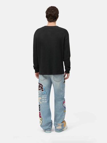 Amiri Hombre Barcelona Camiseta Manga Larga color Negro sku 554-000020 01 - Foto 3