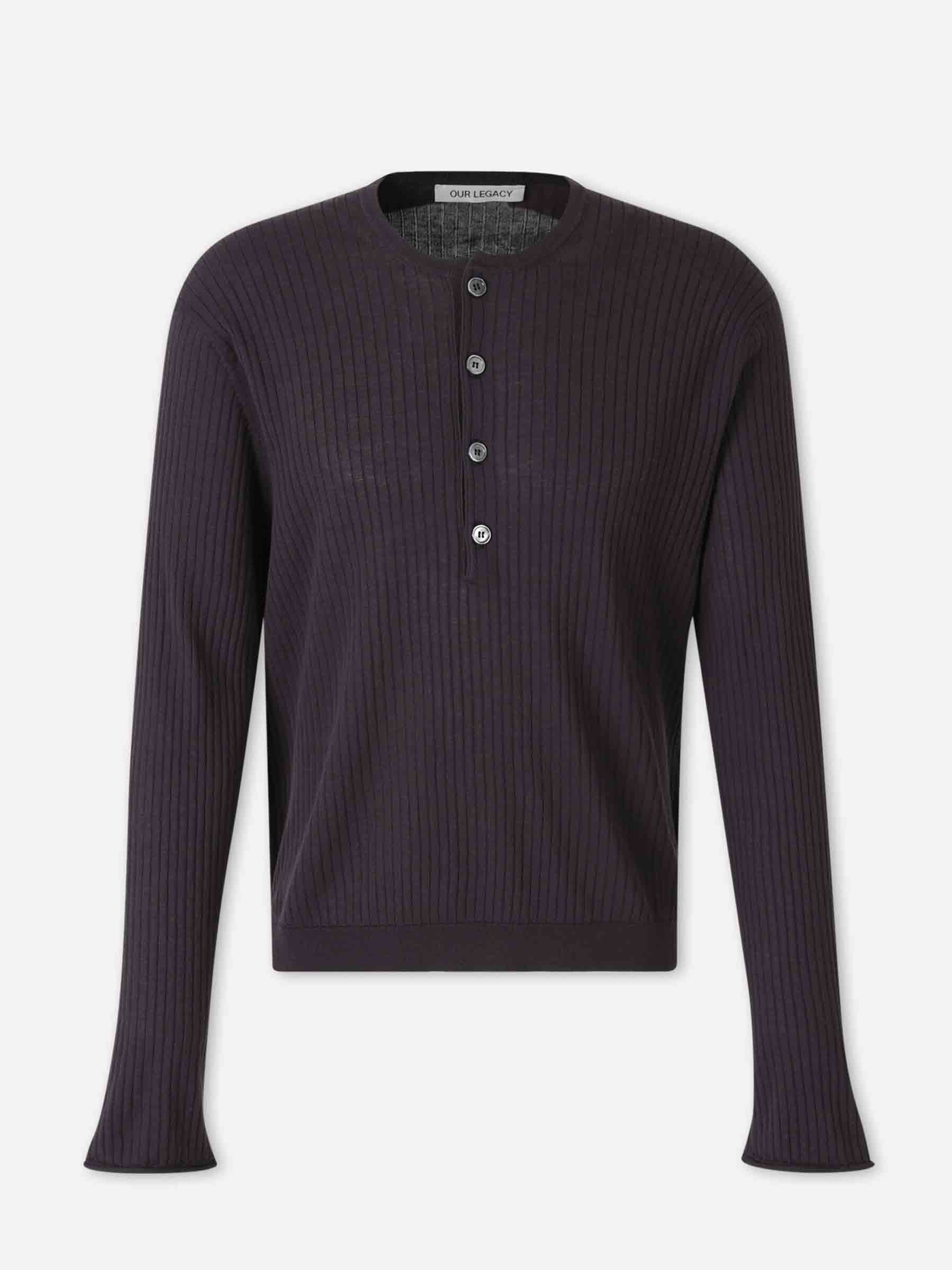 Our Legacy Hombre Barcelona Jersey Fine Henley color Azul Marino sku 554-000025 01 - Foto 1