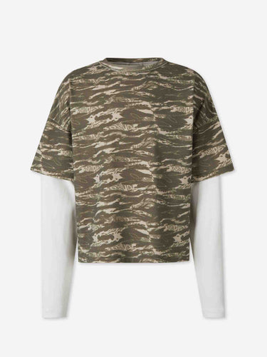 Rhude Hombre Barcelona Camiseta Tiger Camo color Camuflaje Verde sku 554-000030 01 - Foto 1