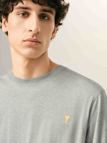 Ami Paris Hombre Barcelona Camiseta Doble Manga color Gris Claro sku 554-000031 01 - Foto 4