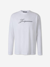 Jacquemus Hombre Barcelona Camiseta Logo Manga Larga color Blanco sku 554-000042 01 - Foto 1