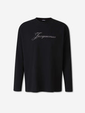 Jacquemus Hombre Barcelona Camiseta Logo Manga Larga color Negro sku 554-000042 02 - Foto 1