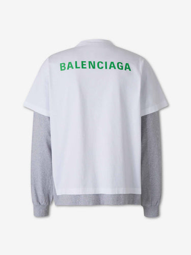 Balenciaga Hombre Barcelona Camiseta Manga Larga Logo color Blanco sku 554-000055 01 - Foto 2