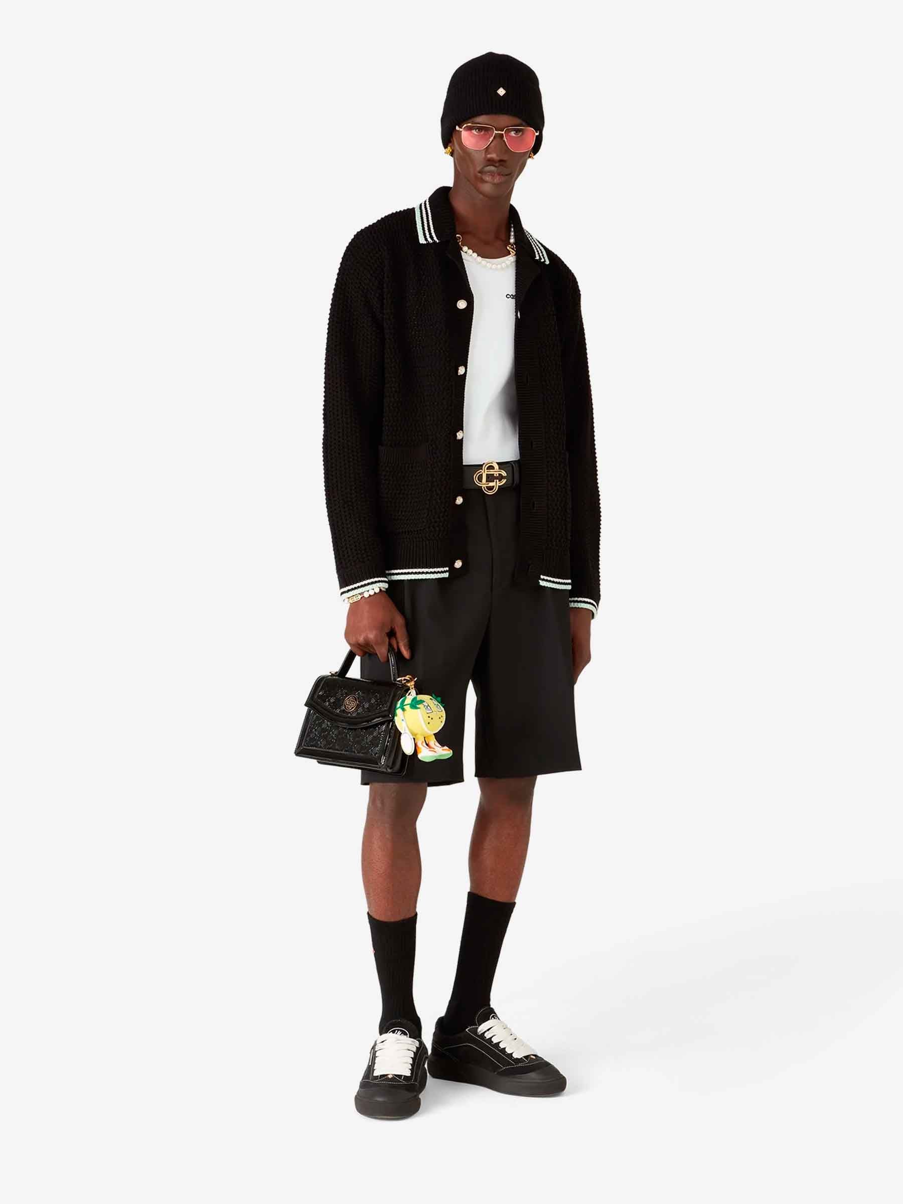 Casablanca Hombre Barcelona Camisa Crochet Algodón color Negro sku 555-000003 01 - Foto 2