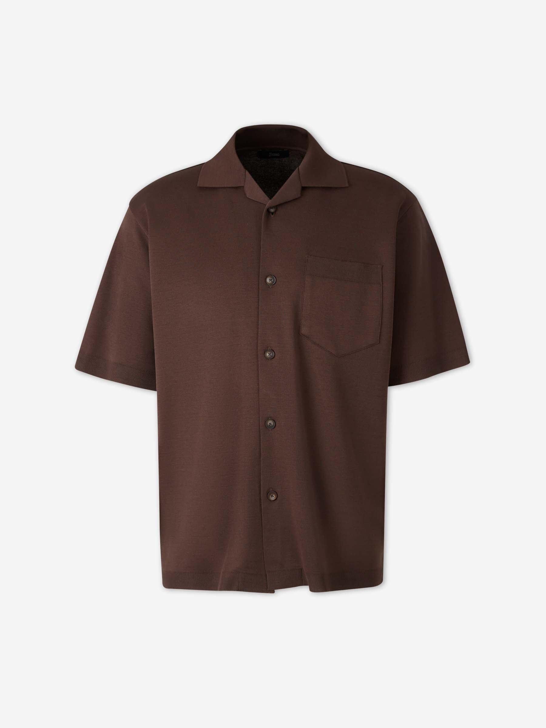 Herno Hombre Barcelona Camisa Punto color Marrón Oscuro sku 555-000004 03 - Foto 1