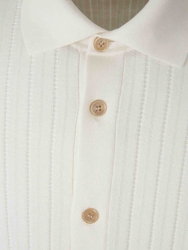 Brunello Cucinelli Hombre Barcelona Camisa Punto Botones color Blanco sku 555-000007 01 - Foto 3