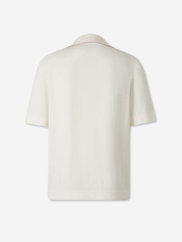 Lardini Hombre Barcelona Camisa Punto Algodón color Blanco sku 555-000008 01 - Foto 2