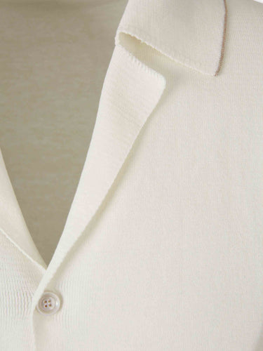 Lardini Hombre Barcelona Camisa Punto Algodón color Blanco sku 555-000008 01 - Foto 3