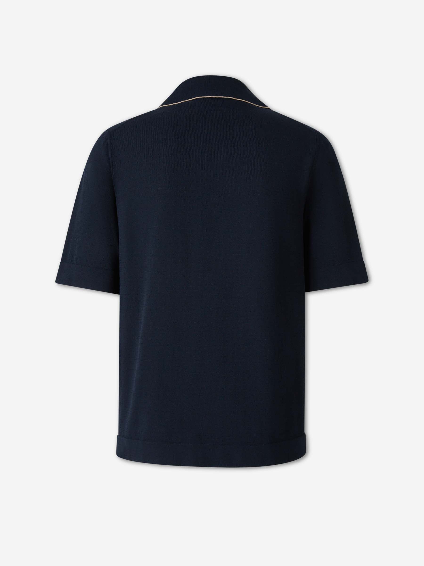 Lardini Hombre Barcelona Camisa Punto Casual color Azul Noche sku 555-000008 02 - Foto 2