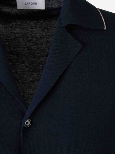 Lardini Hombre Barcelona Camisa Punto Casual color Azul Noche sku 555-000008 02 - Foto 3