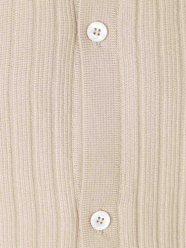 Lardini Hombre Barcelona Camisa Punto Algodón color Beige sku 555-000009 01 - Foto 3