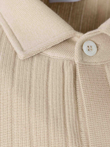 Lardini Hombre Barcelona Camisa Punto Algodón color Beige sku 555-000009 01 - Foto 4