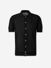 Gran Sasso Hombre Barcelona Camisa punto calado color Azul Marino sku 555-000011 02 - Foto 1