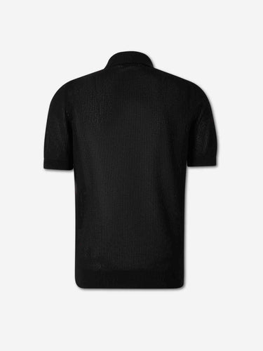 Gran Sasso Hombre Barcelona Camisa punto calado color Azul Marino sku 555-000011 02 - Foto 2