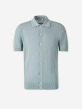 Gran Sasso Hombre Barcelona Camisa de punto calado color Verde Menta sku 555-000011 03 - Foto 1