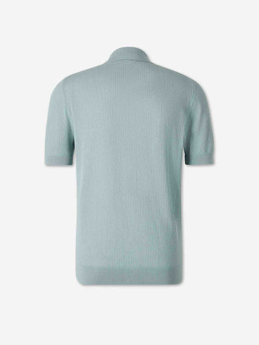 Gran Sasso Hombre Barcelona Camisa de punto calado color Verde Menta sku 555-000011 03 - Foto 2