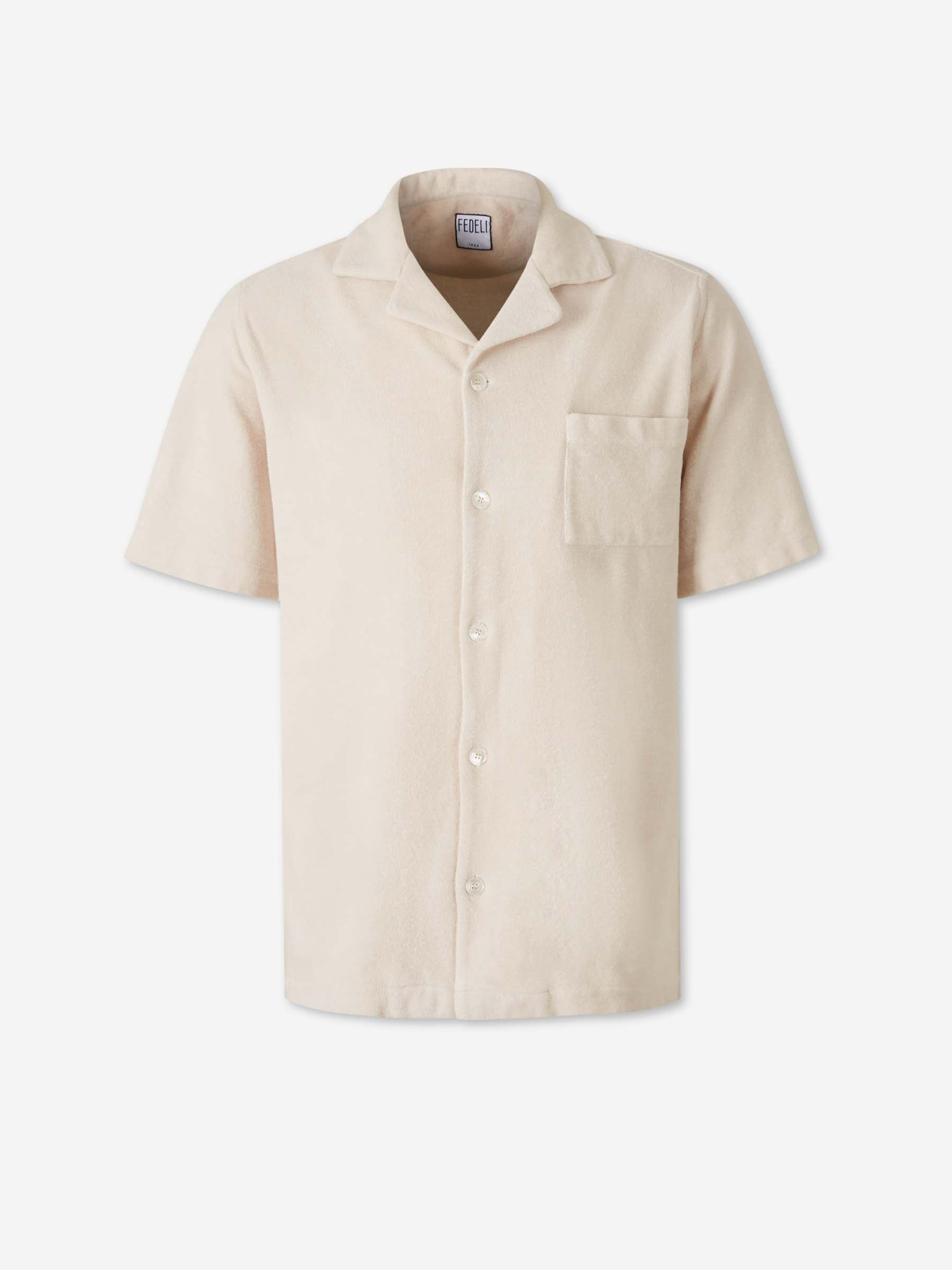 Fedeli Hombre Barcelona Camisa terry algodón color Crema sku 555-000014 01 - Foto 1