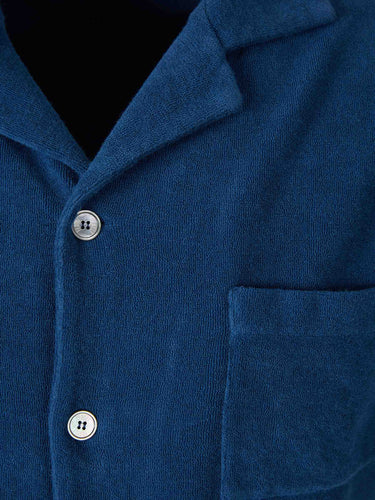 Fedeli Hombre Barcelona Camisa terry algodón color Azul Marino sku 555-000014 03 - Foto 3