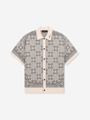 Amiri Hombre Barcelona Camisa Punto Logo color Marfil sku 555-000015 01 - Foto 1