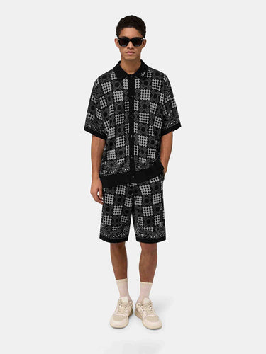 Amiri Hombre Barcelona Camisa Punto Logo color Negro sku 555-000015 02 - Foto 2